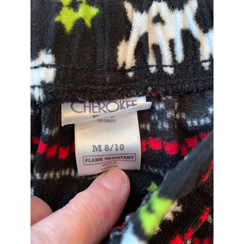 Medium (8/10) Cherokee Sleepwear Kids‎ Youth Fleece Pants Skull Holiday Pattern